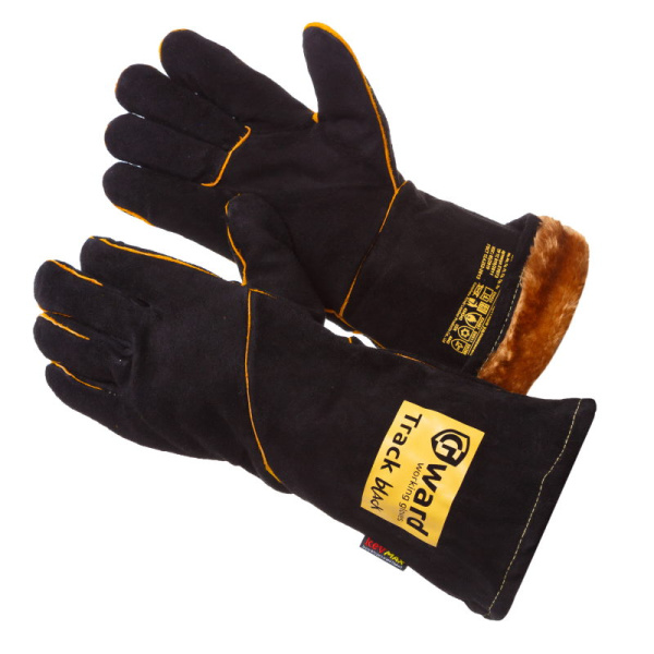 Краги спилковые утепленные Gward Track Black Zima от магазина Рабочий класс