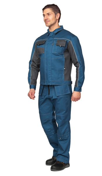 Костюм мужской Бренд 2 с п/к, цв. синий/т.серый от магазина Рабочий класс