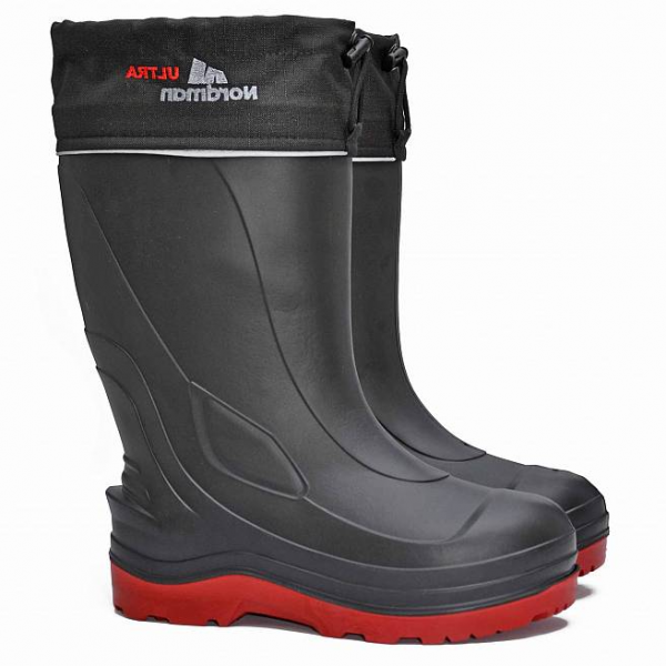 Сапоги Nodman Ultra утепл. с вкладышем из меха с манжет. цв. черн.+красный от магазина Рабочий класс