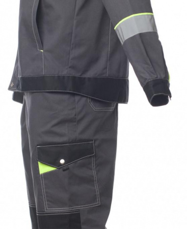 Костюм Корвет с п/к (темно-серый/черный/лимон) от магазина Рабочий класс