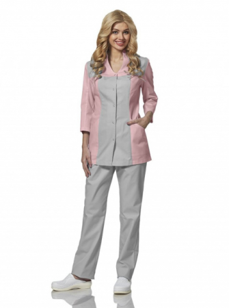 Блуза женская LL2103 (роз+сер) от магазина Рабочий класс