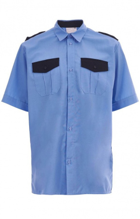 Фото Рубашка охранника короткий рукав, голубая от магазина Рабочий класс Рубашка охранника короткий рукав, голубая от магазина Рабочий класс