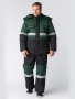 Костюм зимний мужской Профи-Норд (тк. Марк, 250) с п/к, цв. черный+зеленый от магазина Рабочий класс