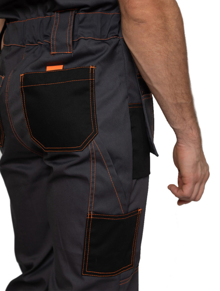 Полукомбинезон Бренд, цв. серый/черный от магазина Рабочий класс