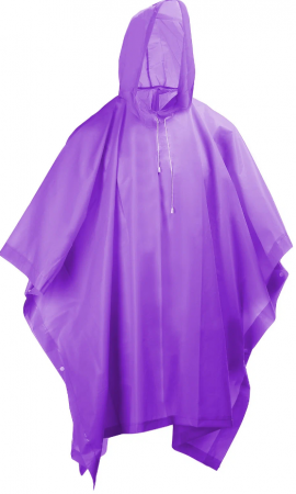 Дождевик-пончо полиэтиленовый с рукавами цв. фиолетовый от магазина Рабочий класс