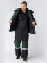 Костюм зимний мужской Профи-Норд (тк. Марк, 250) с п/к, цв. черный+зеленый от магазина Рабочий класс
