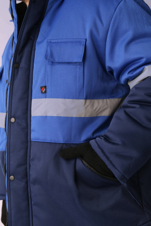 Костюм зимний мужской Профи-Норд (тк. Марк, 250) с п/к, цв. т-син.+серый в Санкт-Петербурге, Архангельске, Северодвинске купить по низкой цене!