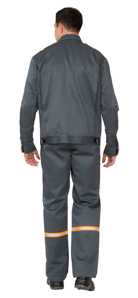 Костюм мужской "Уни-Спец" с п/к, цв. тёмно-серый/оранжевый от магазина Рабочий класс