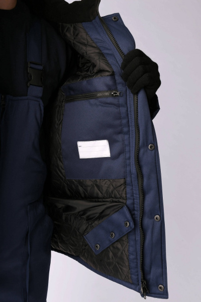 Костюм зимний мужской Профи-Норд (тк. Марк, 250) с п/к, цв. т-син.+серый от магазина Рабочий класс