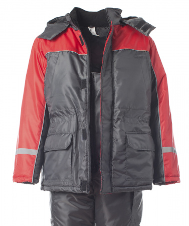 Костюм Балтика, зимний, с п/к, цв. серый с красным от магазина Рабочий класс