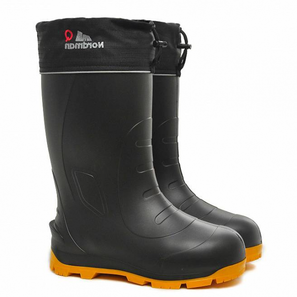 Сапоги мужские NordMan Quaddro -70С с подошвой ТЭП шипованные цв. черный+желтый от магазина Рабочий класс