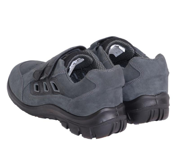 Полуботинки с перфорацией "Универсал", замша (серые), ПКП, ПУ от магазина Рабочий класс