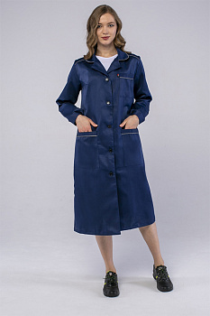 Халат женский ИТР (тк.Смесовая,210), т.синий от магазина Рабочий класс