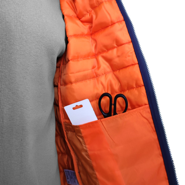 Жилет утепленный арт. J-01, цв. синий/оранжевый от магазина Рабочий класс