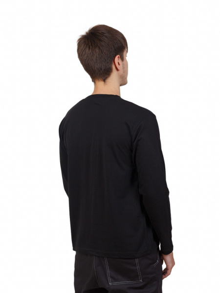 Футболка мужская с длин. рукавом цв. черный от магазина Рабочий класс