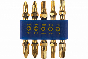 Набор бит NOX Titan двухстор. (Ph1-2, Pz1-2, T15-20, T25-30, SW4-5) 5 шт. от магазина Рабочий класс