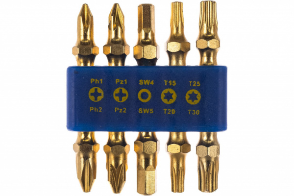 Набор бит NOX Titan двухстор. (Ph1-2, Pz1-2, T15-20, T25-30, SW4-5) 5 шт. от магазина Рабочий класс