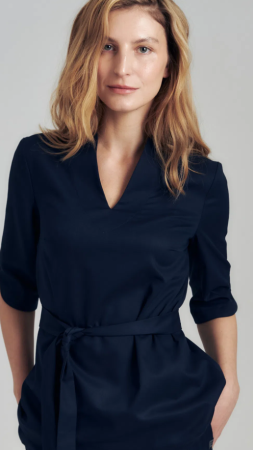 Блуза женская 1084 цв. чернильный, рукав 3/4 от магазина Рабочий класс