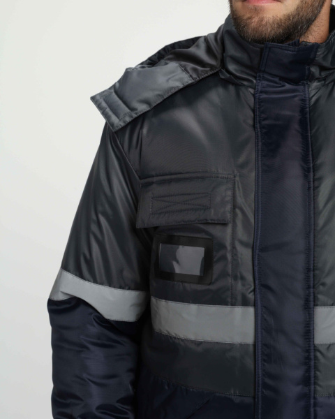 Костюм зимний Мегрес-2 СОП (тк.OxLine,90) п/к, т.серый/т.синий от магазина Рабочий класс