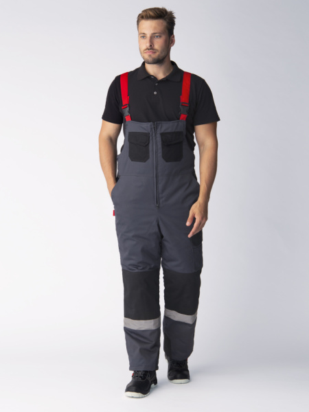 Костюм зимний Вектрон-2 СОП (тк.Смесовая,240) п/к, черный/красный/серый от магазина Рабочий класс