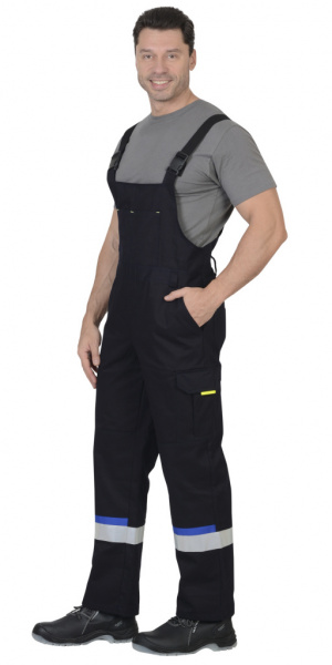 Костюм Бостон с п/к, ткань Саржа (синий/василек/черный) от магазина Рабочий класс