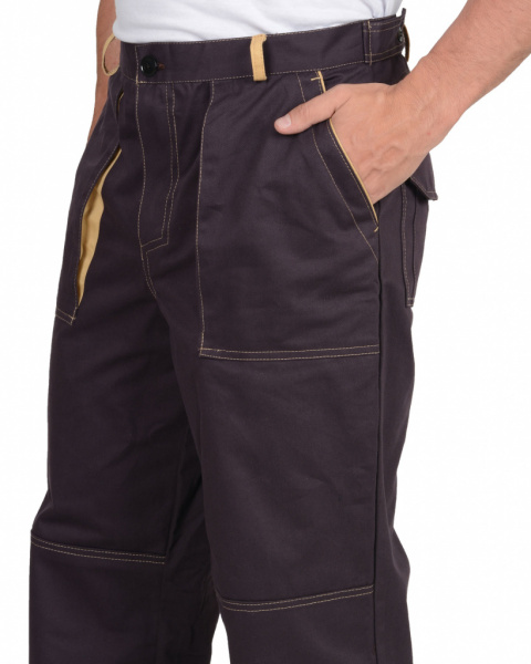 Костюм Троя с брюками, с СОП, ткань Саржа (темно-коричневый) от магазина Рабочий класс