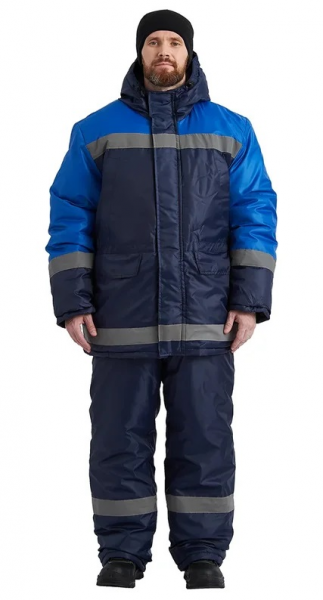 Костюм зимний СКАНДИН-СОП куртка+п/комбинез. цв. т. син.+вас от магазина Рабочий класс