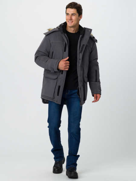 Куртка зимняя Аляска-Люкс (тк.Карелия), серый от магазина Рабочий класс