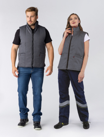 Жилет универсальный утепленный (серый.) тк. Грета от магазина Рабочий класс