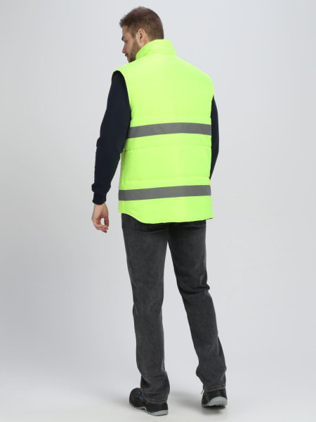 Жилет утепленный сигнальный Ярксион СОП (тк.OxLine,90), лимонный от магазина Рабочий класс