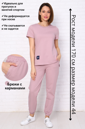 Костюм женский трикотажный мод. 2002ТрК цв. пепельная роза от магазина Рабочий класс