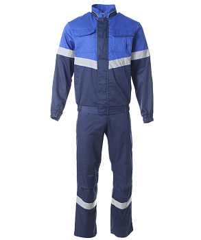 Костюм летний ОРИОН куртка, полукомбинезон, цв. т.синий с васильком, СОП от магазина Рабочий класс