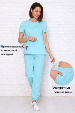Костюм женский трикотажный мод. 2002ТрК цв. Светло-бирюзовый от магазина Рабочий класс