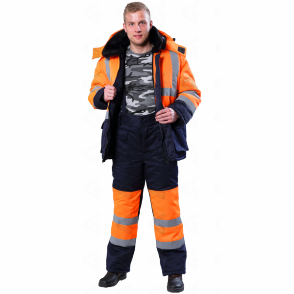 Костюм дорожника зимний СИГНАЛ-3, куртка+брюки с выс. пояс. от магазина Рабочий класс