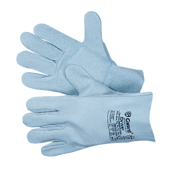 Driver Перчатки из спилка серого цвета без подкладки от магазина Рабочий класс