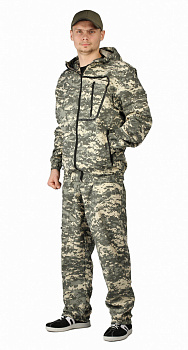 Турист 1, кост. летний кмф тк. Грета цв. кмф Цифра св. серый ткань Грета от магазина Рабочий класс