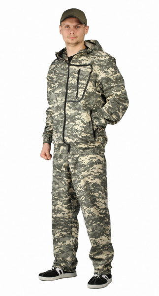 Турист 1, кост. летний кмф тк. Грета цв. кмф Цифра св. серый ткань Грета от магазина Рабочий класс