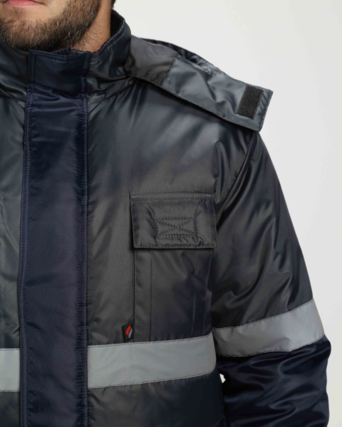 Костюм зимний Мегрес-2 СОП (тк.OxLine,90) п/к, т.серый/т.синий от магазина Рабочий класс