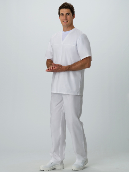 Костюм пекаря (тк. Бязь, 145), цв. белый, короткий рукав от магазина Рабочий класс