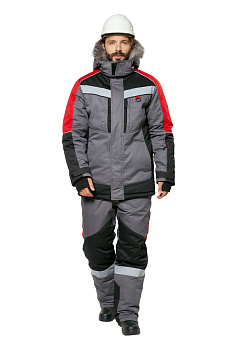 Костюм "Памир-Норд" серый/черный/красный (зимний) от магазина Рабочий класс