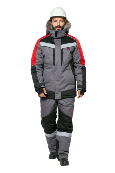 Костюм "Памир-Норд" серый/черный/красный (зимний) от магазина Рабочий класс