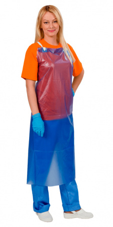 Фартук ПВХ ЩИТ-1 облегченный синий КЩС до 50% толщина 0,15 мм р. 86 см. от магазина Рабочий класс