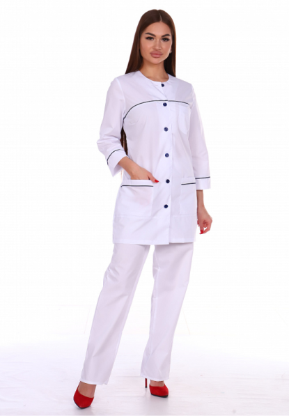 Костюм № 405 тк. Тиси цв. Белый от магазина Рабочий класс