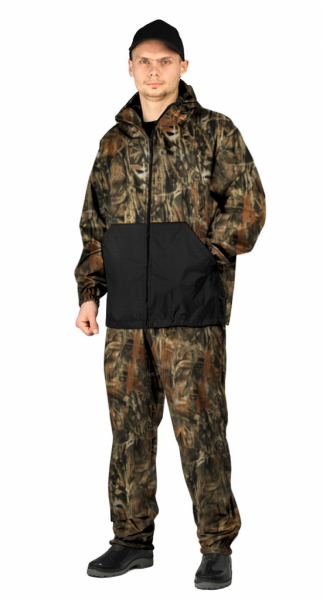 Костюм флисовый Пикник куртка+брюки КМФ дуб.лес/черн. от магазина Рабочий класс