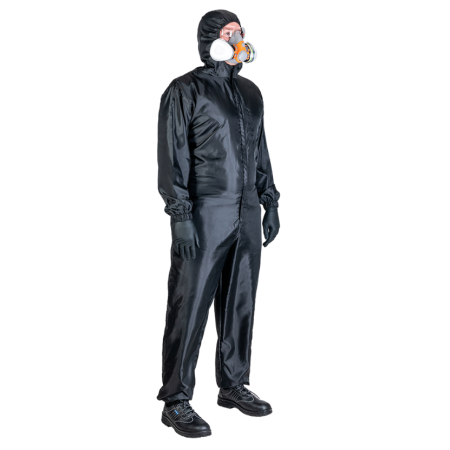 JPC75-BL Ninja Комбинезон многоразовый защитный из полиэфирной ткани, цв. Черный от магазина Рабочий класс