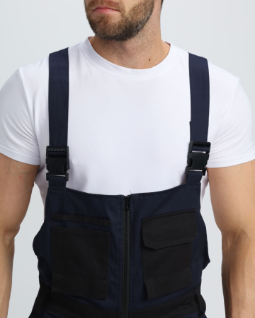 Полукомбинезон Милан (тк.Смесовая), т.синий/черный от магазина Рабочий класс