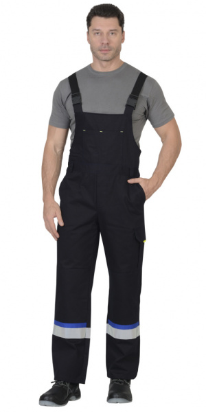 Костюм Бостон с п/к, ткань Саржа (синий/василек/черный) от магазина Рабочий класс