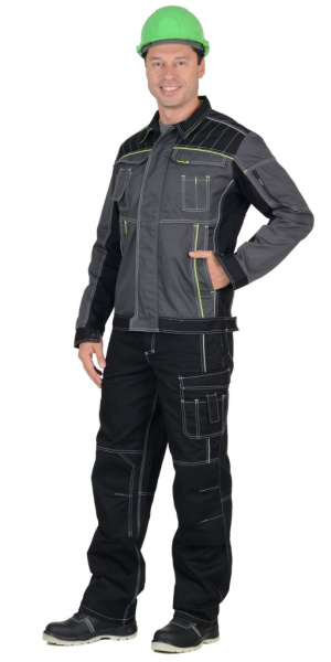 Куртка Сириус-Престиж (темно-серый с лимонной отделкой) от магазина Рабочий класс