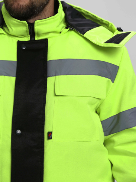 Костюм зимний Дорожник-Ультра (тк.Смесовая,210) п/к, лимонный/черный от магазина Рабочий класс