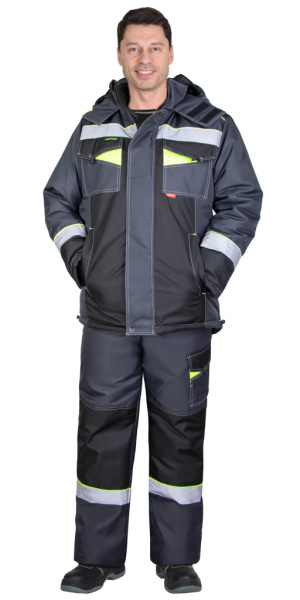 Костюм Сириус-Ховард-М" 4 кл. пояс, зимний т.сер+черн.+лим. от магазина Рабочий класс